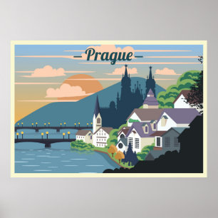 Prague Landscape Poster