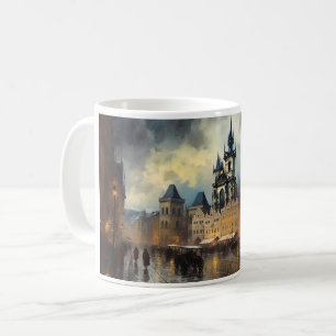Prague night in Czech Republic Coffee Mug