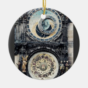 Prague Orloj Ceramic Tree Decoration