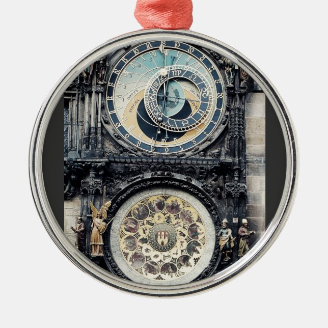 Prague Orloj Metal Tree Decoration (Front)