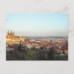 Prague panorama postcard