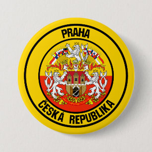 Prague Round Emblem 7.5 Cm Round Badge