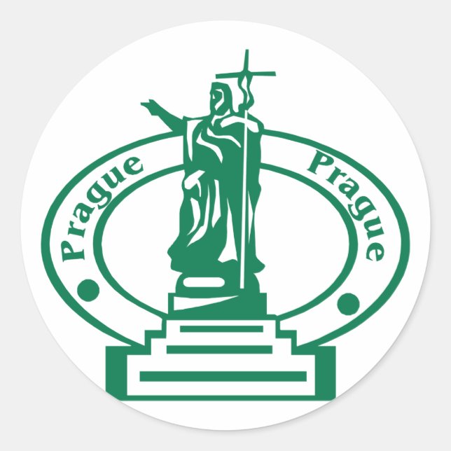 Prague Stamp Classic Round Sticker (Front)