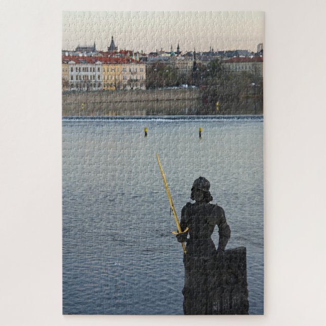 Prague statue 1014-pc jigsaw puzzle (Vertical)