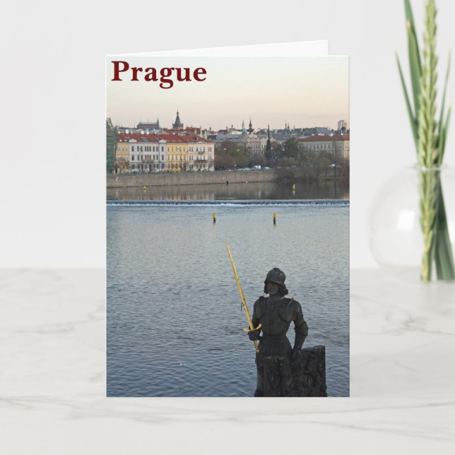 Prague statue card (Front)
