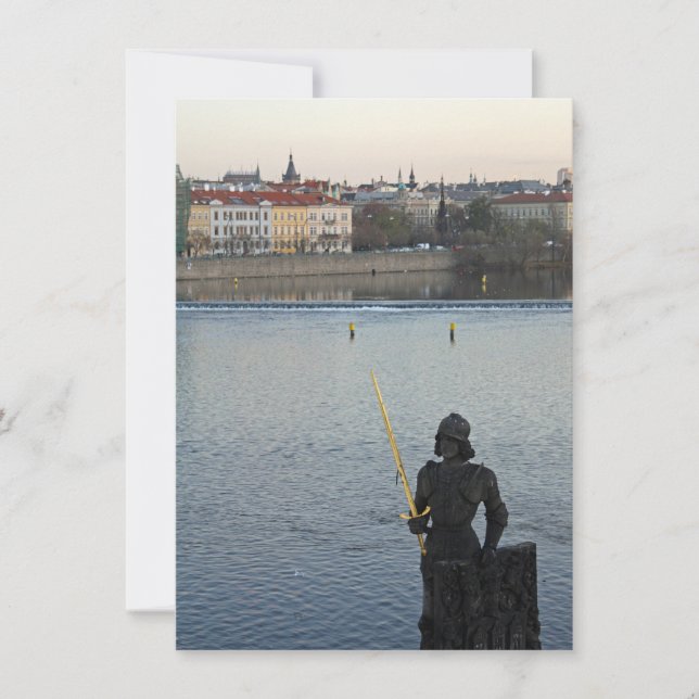 Prague statue card (Front)