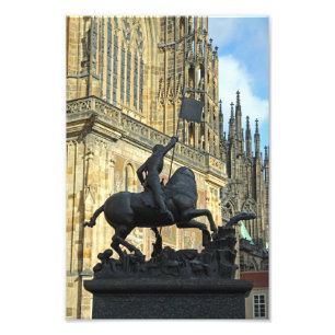 Prague statue photo print