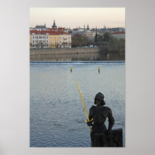 Prague statue poster