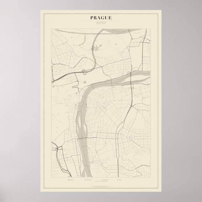 Prague Street Map Poster (Front)