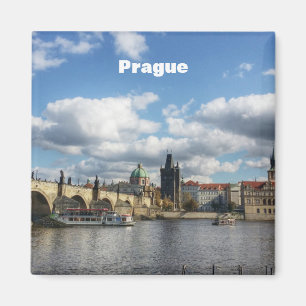 Prague Vintage Travel Tourism Add Magnet