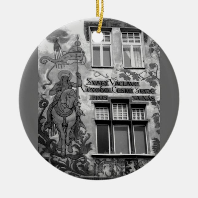 Prague Wall Art Ceramic Tree Decoration (Front)