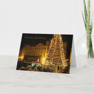 prague xmas tree holiday card