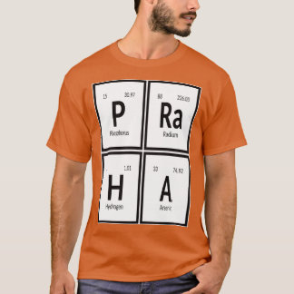 Praha City Periodic Table of Elements T-Shirt