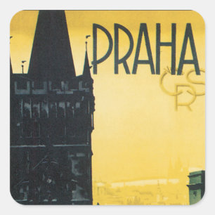 Praha Square Sticker