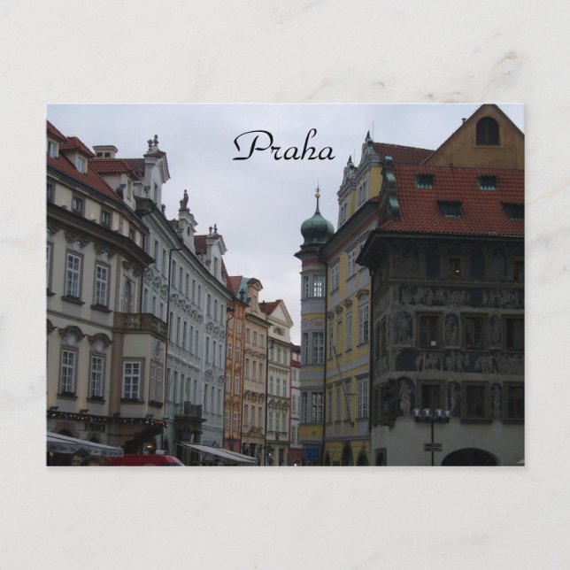 praha streets postcard (Front)