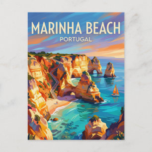 Praia da Marinha Portugal Postcard