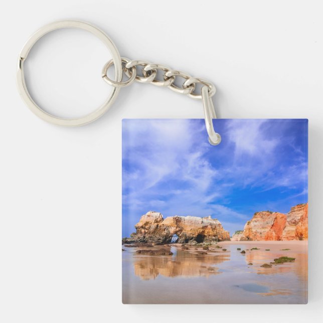 Praia da rocha Portugal Key Ring (Front)