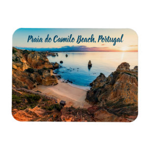Praia do Camilo Beach Portugal stylized Magnet