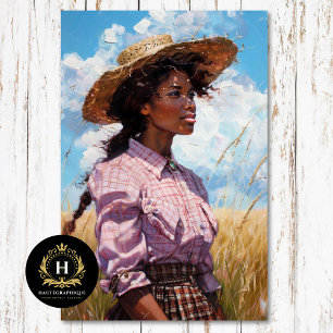 Prairie African CowGirl Country Western Rustic Tissue Paper