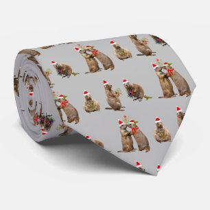 Prairie Christmas Tie (Light Grey)