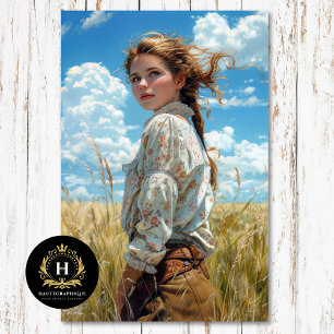 Prairie CowGirl Country Western Rustic Tissue Paper