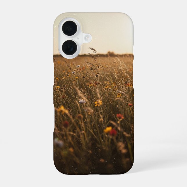 Prairie de Fleurs Sauvages Vintage iPhone 16 Case (Back)