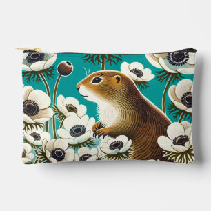Prairie Dog Anemone Art Prairie Dogs Accessory Pouch