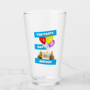 Prairie Dog Birthday Party Glass