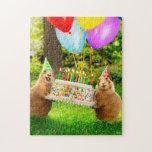 Prairie Dog Birthday Party Jigsaw Puzzle<br><div class="desc">The party has arrived! | Avanti,  the Global Humor Brand™ has been entertaining the world with its Feel Good Funny greeting cards for over 40 years. Our characters live life to the fullest and celebrate the humor in everyday life.</div>
