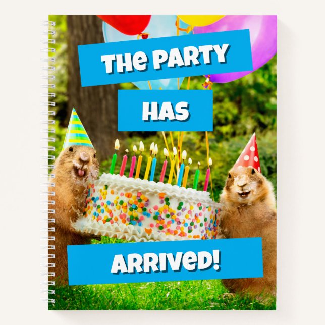 Prairie Dog Birthday Party Notebook (Front)
