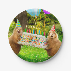 Prairie Dog Birthday Party Paper Plate