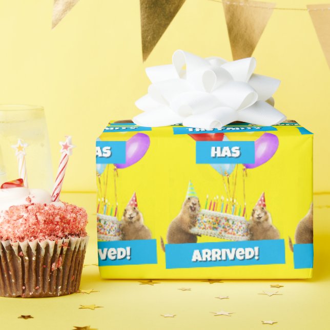 Prairie Dog Birthday Party Wrapping Paper (Birthday Party)