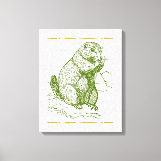 Prairie dog canvas print (Front)