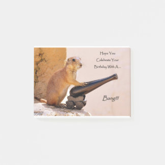 Prairie Dog - funny - Happy Birthday Post-it Notes