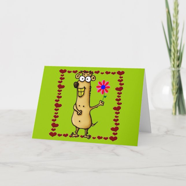 Prairie Dog Love Valentine Card (Front)