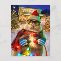 Prairie Dog With Christmas Lights