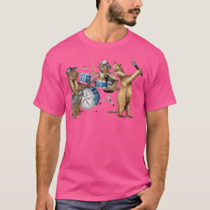 Prairie Dogs Band Furry Funny Cute Animal Musician T-Shirt