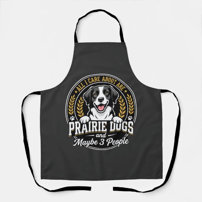 Prairie Dogs Maybe 3 People Design Apron (Front)