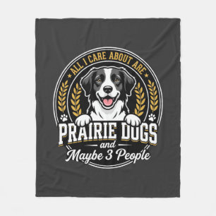 Prairie Dogs Maybe 3 People Design Fleece Blanket