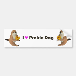 prairie dog's stuffed toy bumper sticker