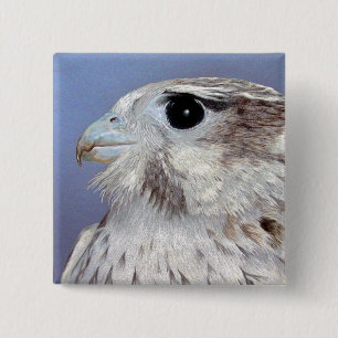 Prairie Falcon 15 Cm Square Badge