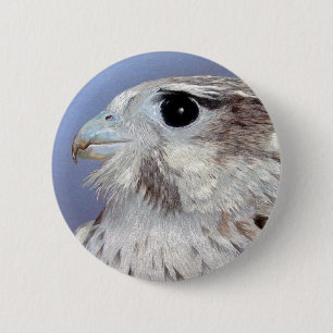 Prairie Falcon 6 Cm Round Badge