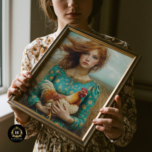 Prairie Girl Chicken Country Western Rustic Tissue Paper