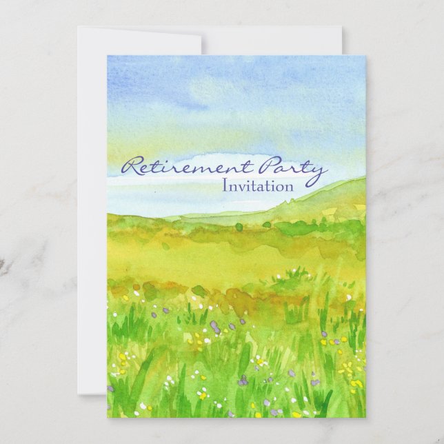 Prairie Grass Meadow Retirement Party Invitation (Front)