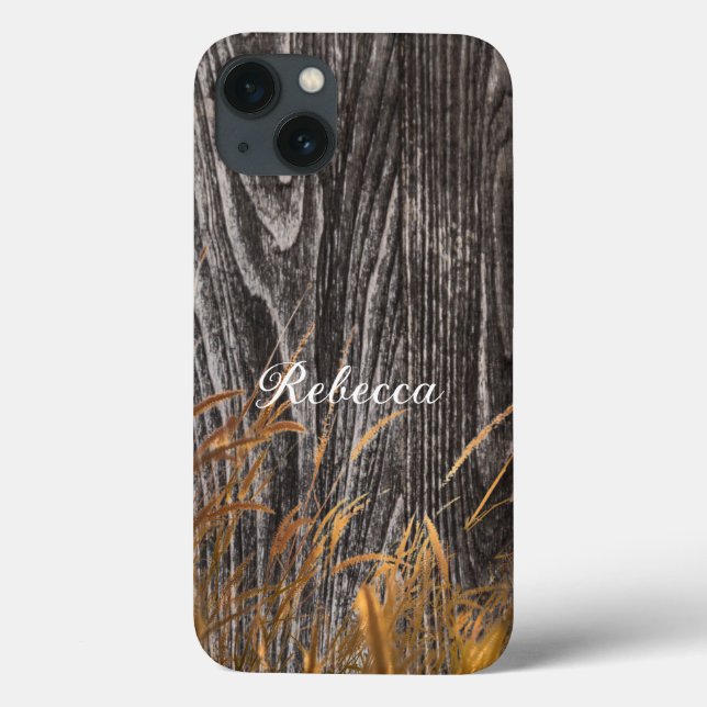 Prairie Harvest Wheat On Barn Board Case-Mate iPhone Case (Back)