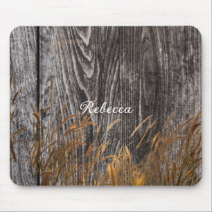 Prairie Harvest Wheat On Barn Board Mouse Pad