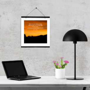 Prairie Hill Sunset Silhouette Photo Custom Text Poster