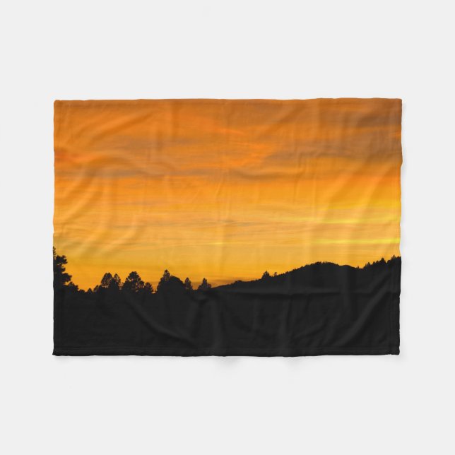 Prairie Hills At Sunset Photograph Fleece Blanket (Front (Horizontal))