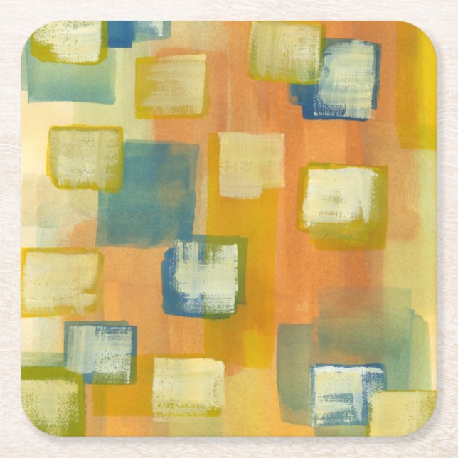 Prairie Home I Square Paper Coaster (Front)