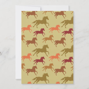 Prairie Horses Running Riding Equestrian Rider Thank You Card
